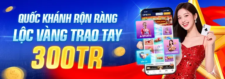 Hình ảnh minh họa các ưu đãi và khuyến mãi hấp dẫn, với các biểu tượng tiền thưởng, vòng quay miễn phí, và chữ 'Khuyến Mãi' lớn. Màu sắc tươi sáng, gợi cảm giác phấn khích khi nhận thưởng.